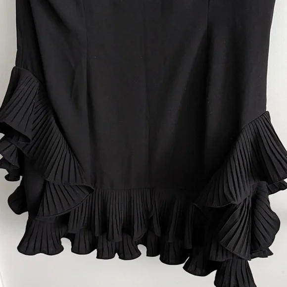 Black Ruffle Mini Dress - Picture 4 of 8